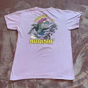 Alab Cruisin Bruisin Shirt Mens Small Purple Skateboarding Ying Yang‎